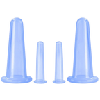4 copas de silicona para masaje facial con ventosas