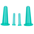 4 copas de silicona para masaje facial con ventosas