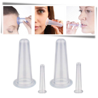 4 copas de silicona para masaje facial con ventosas