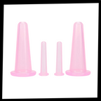 4 copas de silicona para masaje facial con ventosas