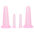 4 copas de silicona para masaje facial con ventosas