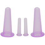 4 copas de silicona para masaje facial con ventosas
