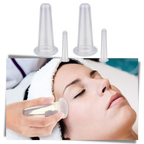 4 copas de silicona para masaje facial con ventosas