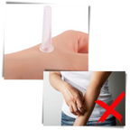 4 copas de silicona para masaje facial con ventosas