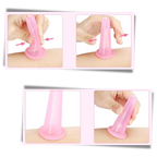 4 copas de silicona para masaje facial con ventosas