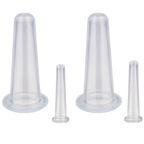 4 copas de silicona para masaje facial con ventosas