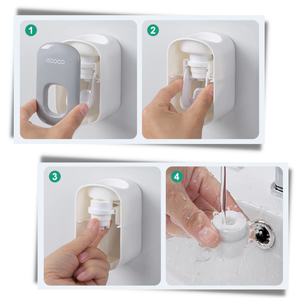 Dispensador de pasta de dientes de pared