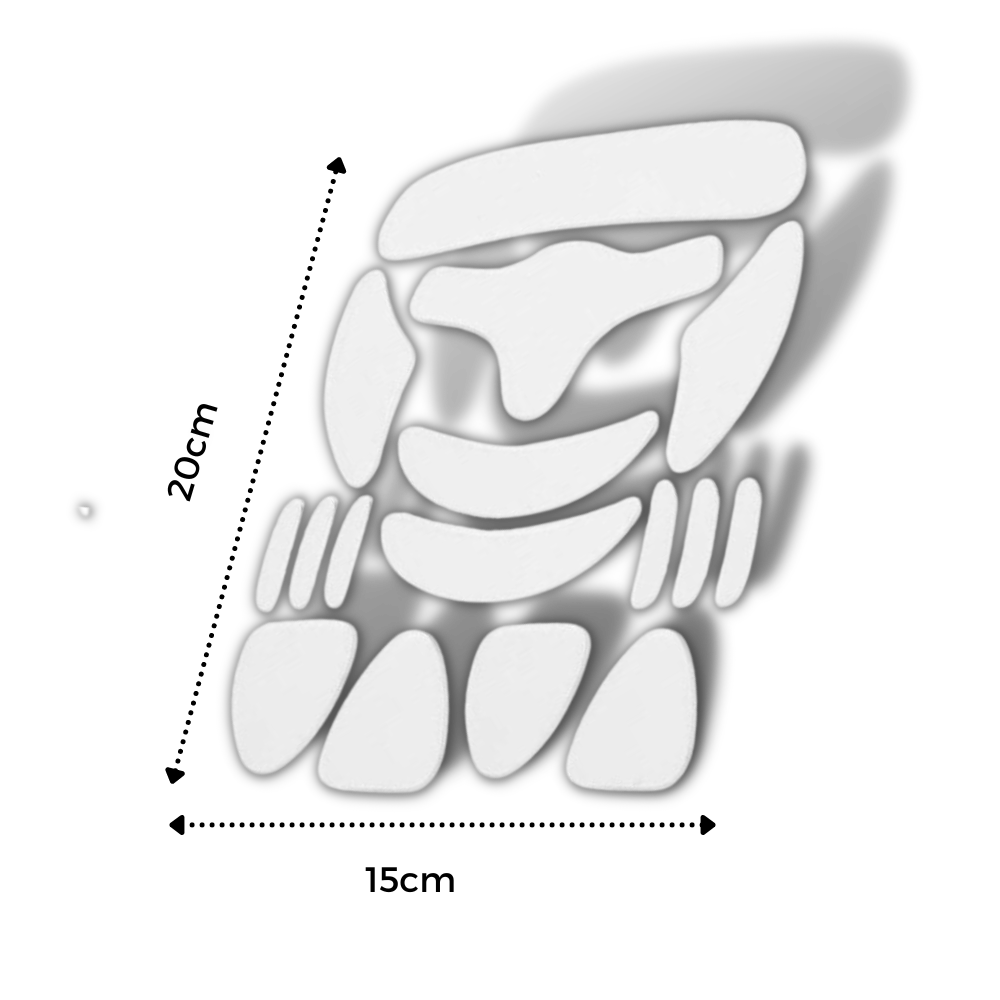 16 Parches faciales de silicona antiarrugas