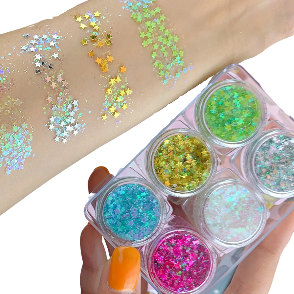 Set de purpurina para la cara y el cuerpo