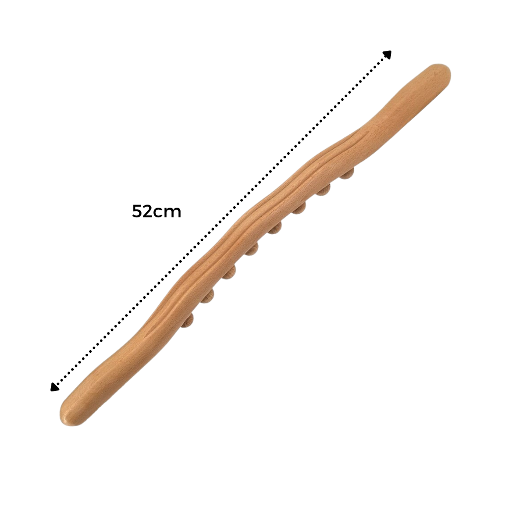 Masajeador muscular de madera natural