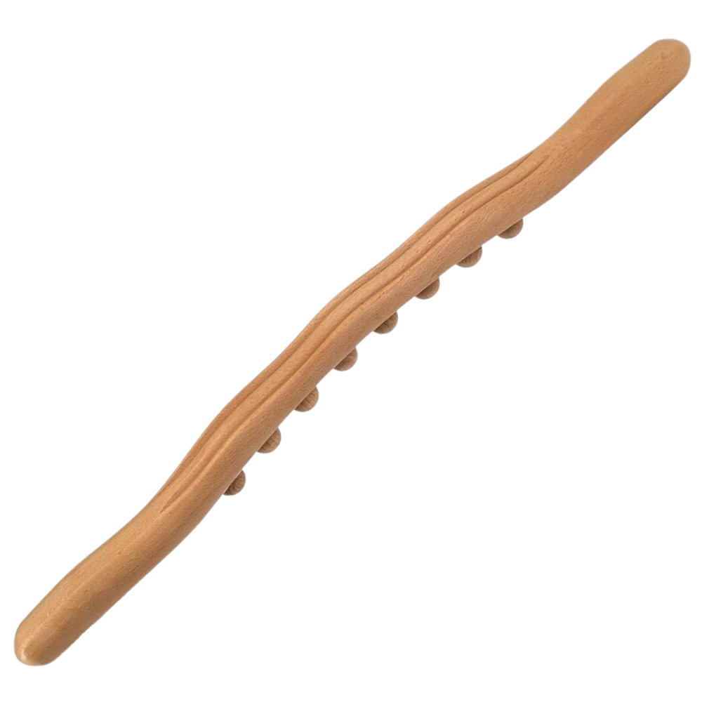 Masajeador muscular de madera natural
