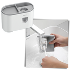 Estante dispensador de pasta de dientes todo en uno