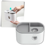 Estante dispensador de pasta de dientes todo en uno