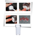 Kit de silicona para estampar nail art con raspador