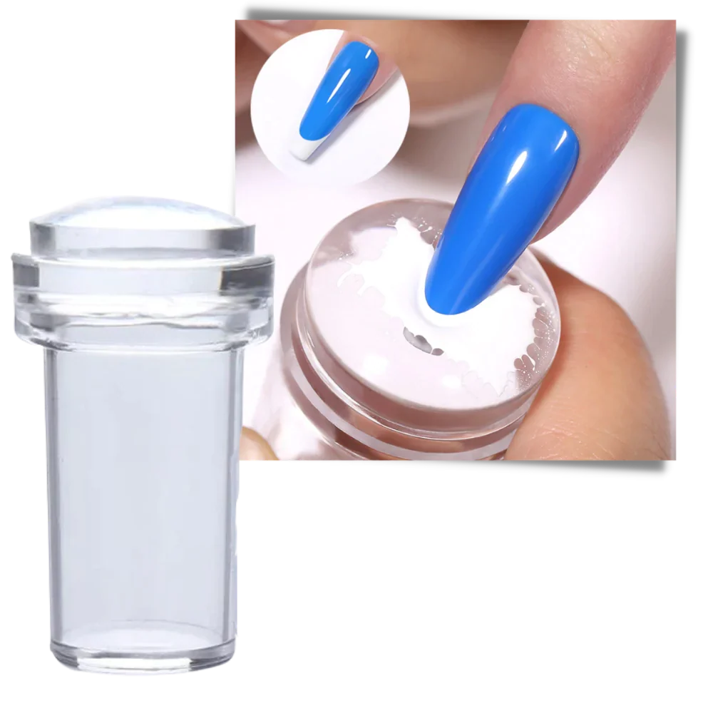 Kit de silicona para estampar nail art con raspador