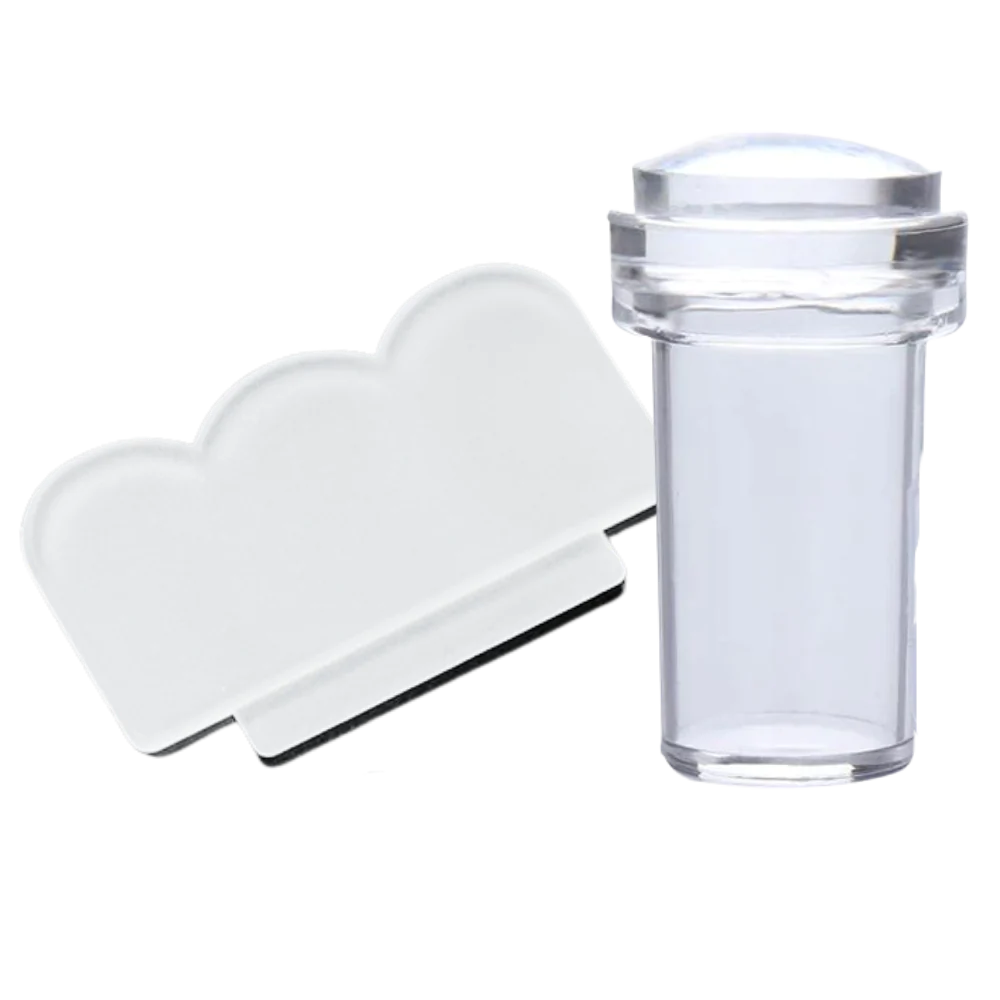 Kit de silicona para estampar nail art con raspador