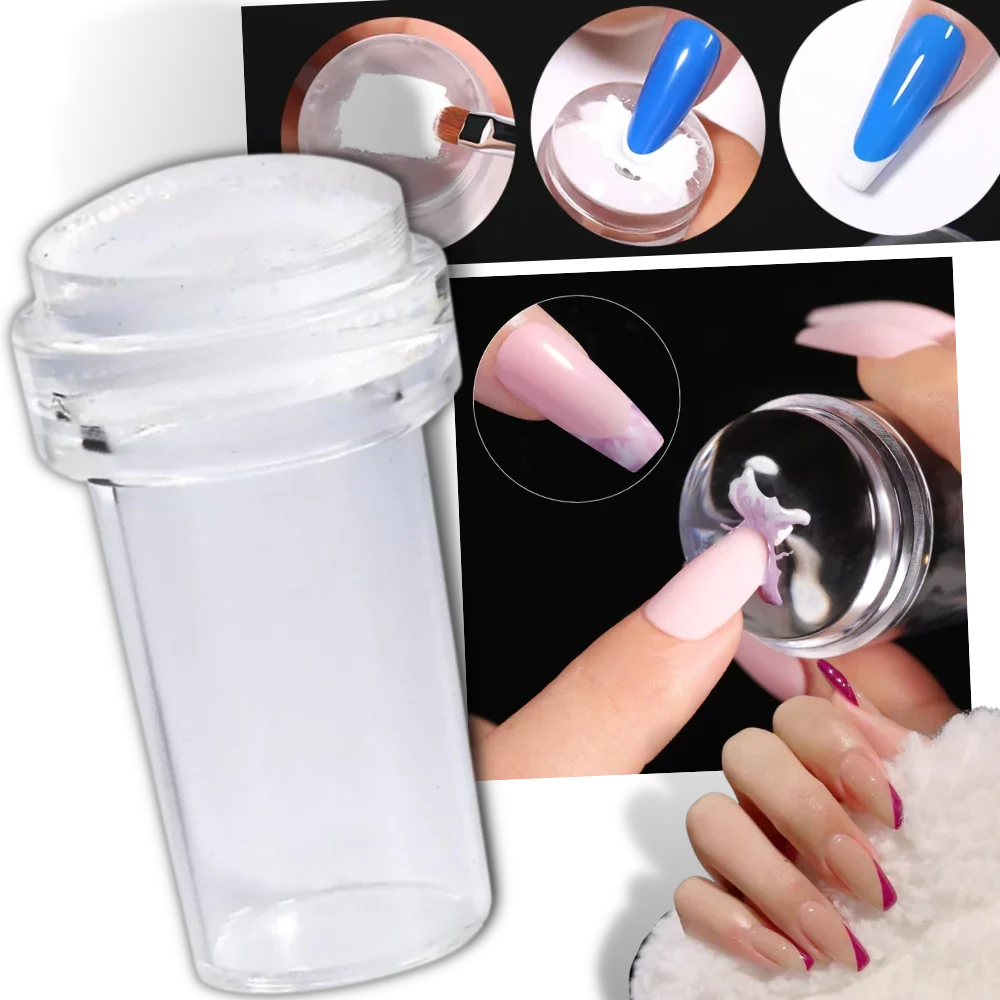 Kit de silicona para estampar nail art con raspador