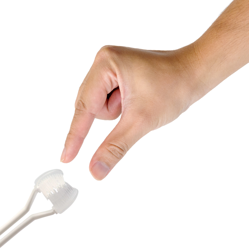 Cepillo de dientes de tres caras para adultos y niños
