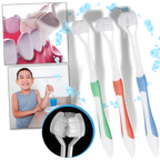 Cepillo de dientes de tres caras para adultos y niños