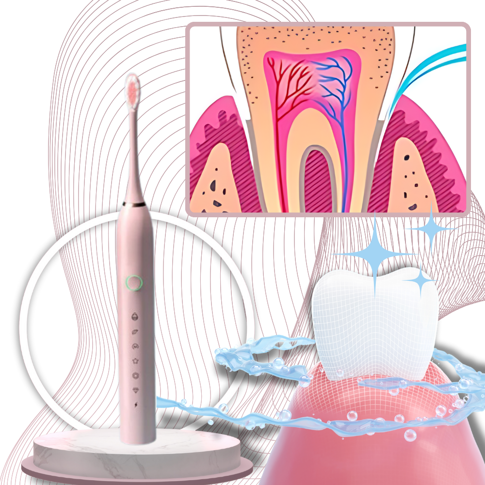 Cepillo de dientes eléctrico con limpieza sónica para adultos