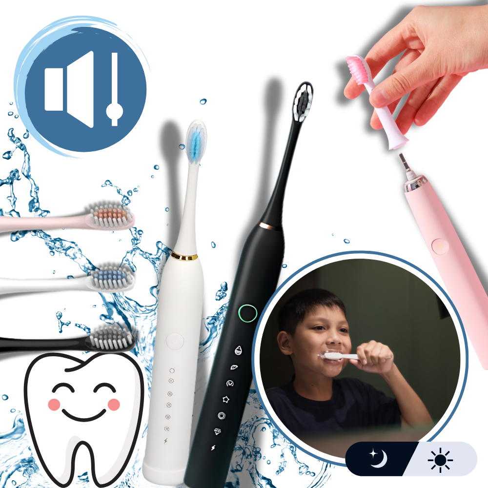 Cepillo de dientes eléctrico con limpieza sónica para adultos