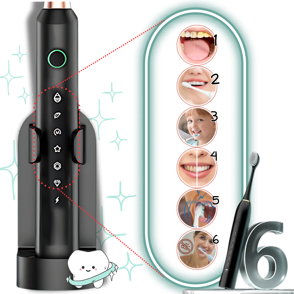 Cepillo de dientes eléctrico con limpieza sónica para adultos