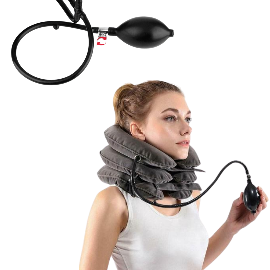 Collarín inflable de tracción cervical