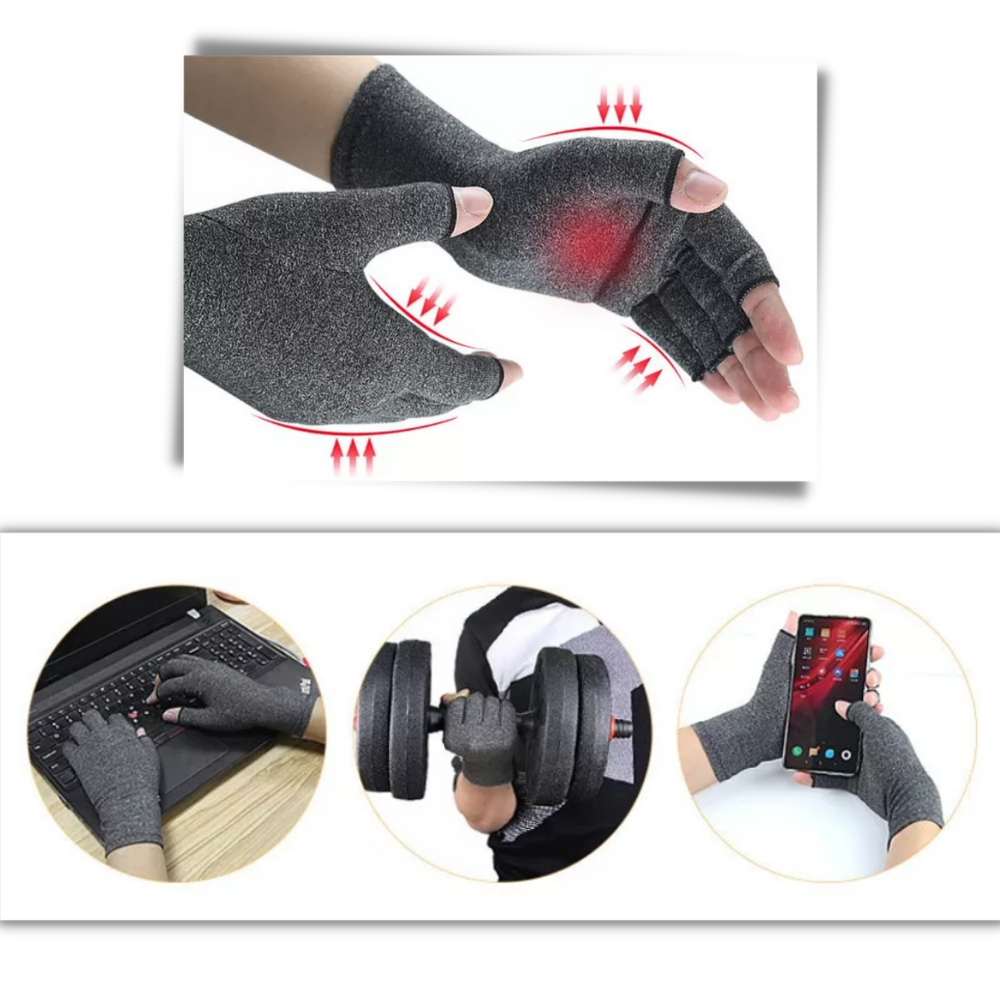 Guantes de compresión para aliviar el dolor articular