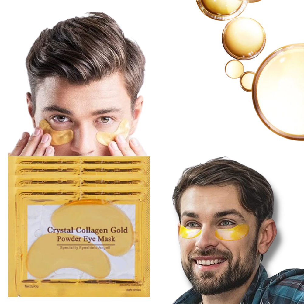 Máscara de ojos de colágeno de oro de 24 quilates (20 pares)