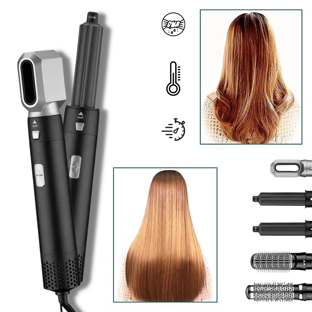 Set de plancha de pelo 5 en 1