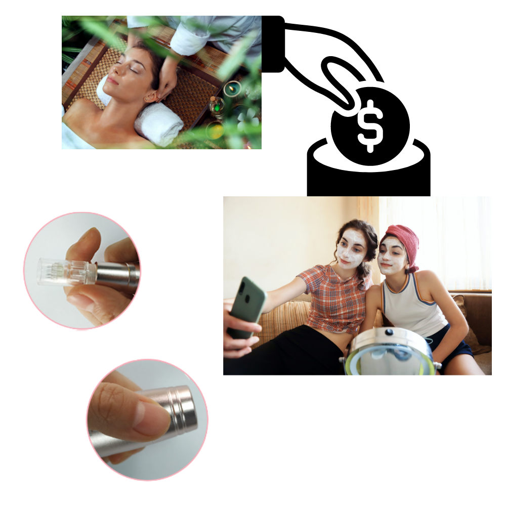 Pluma de microneedling dérmicas