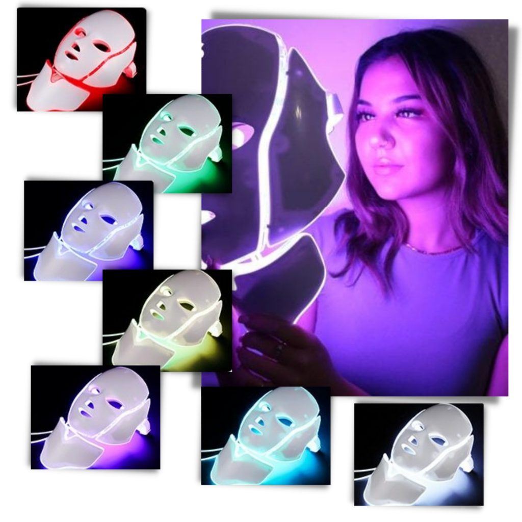 Mascarilla profesional de fototerapia con LEDs