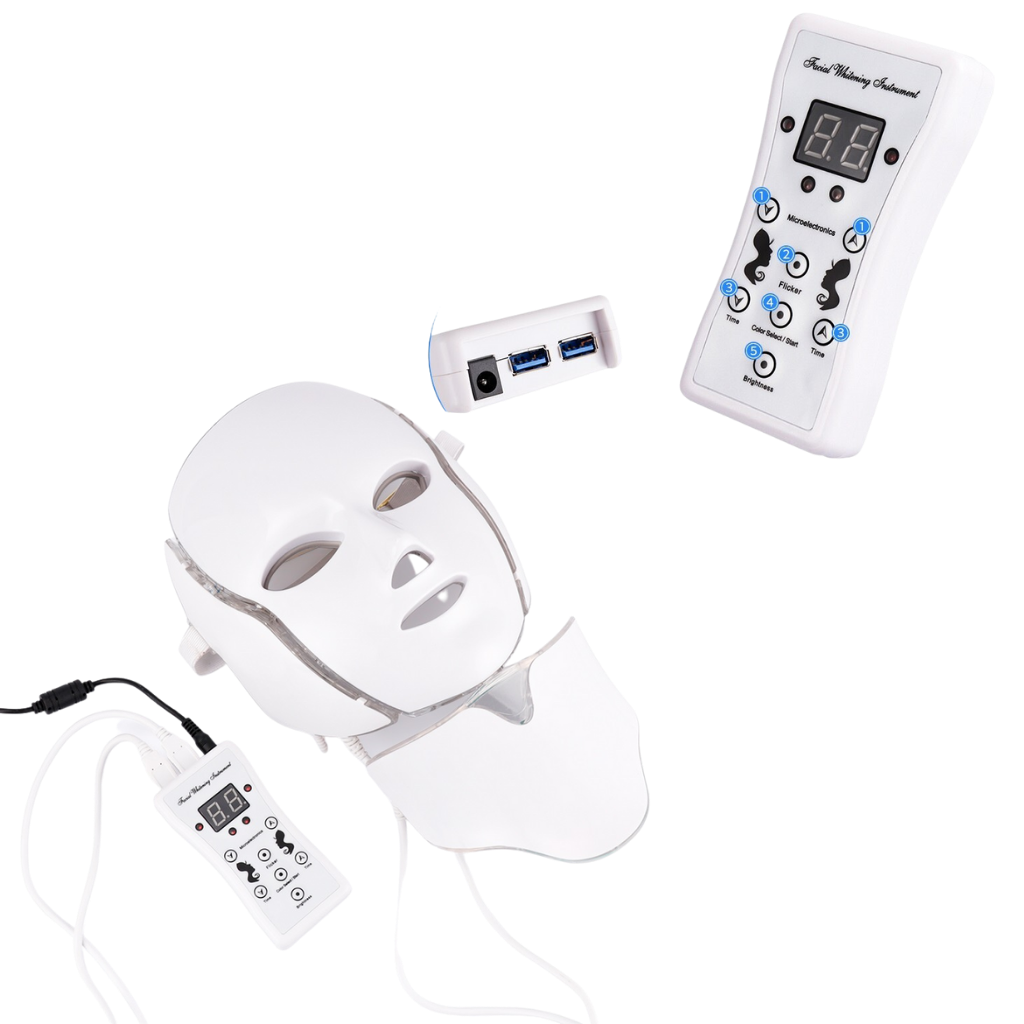 Mascarilla profesional de fototerapia con LEDs