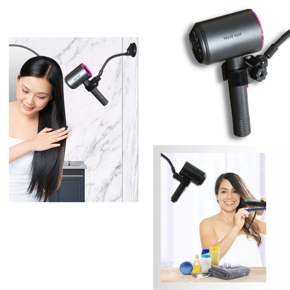 Soporte manos libres para secadora de cabello