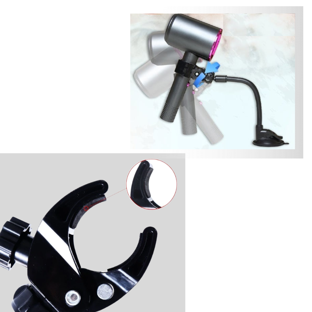 Soporte manos libres para secadora de cabello