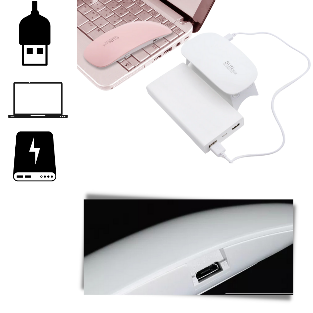 Lámpara de gel para uñas con luz UV y secador LED