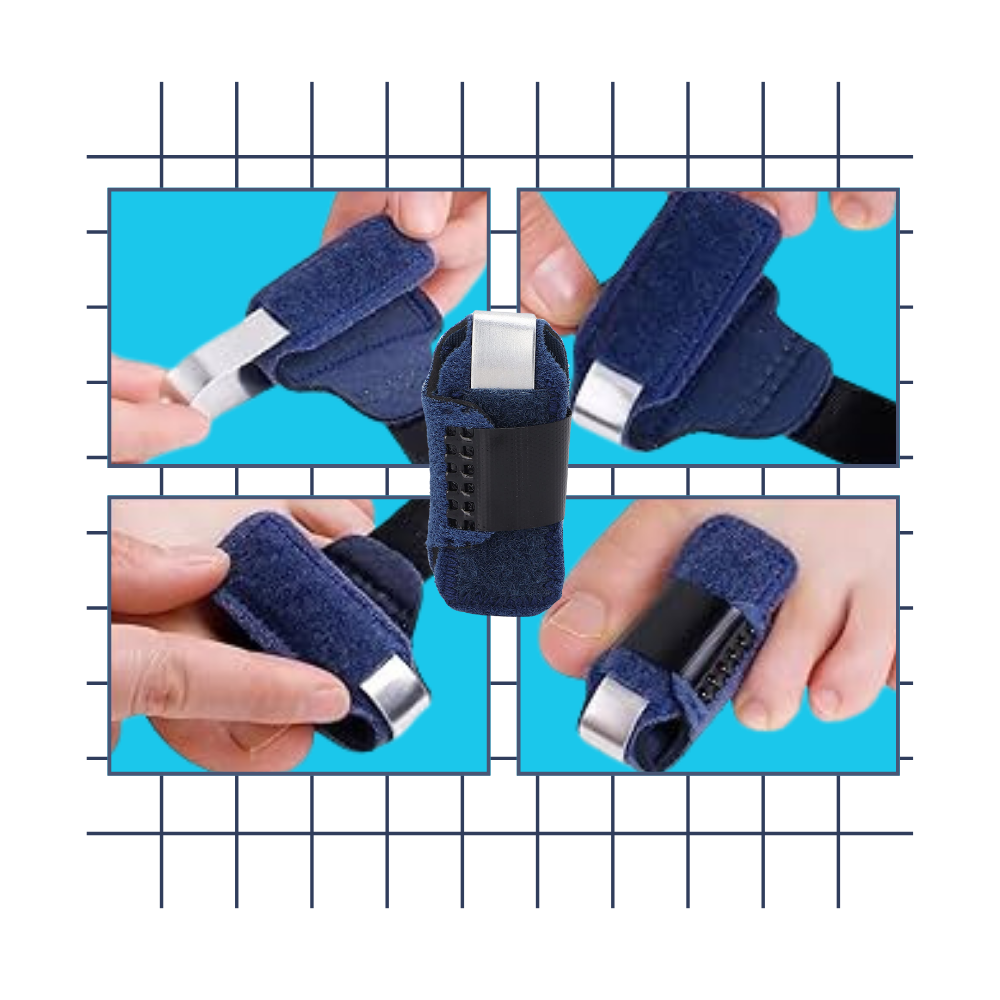 Alineador de dedos ajustable y discreto