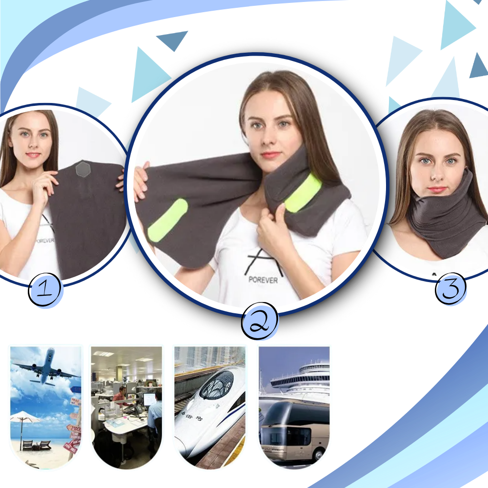 Almohada de viaje ajustable para el cuello