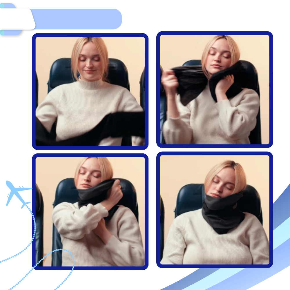 Almohada de viaje ajustable para el cuello