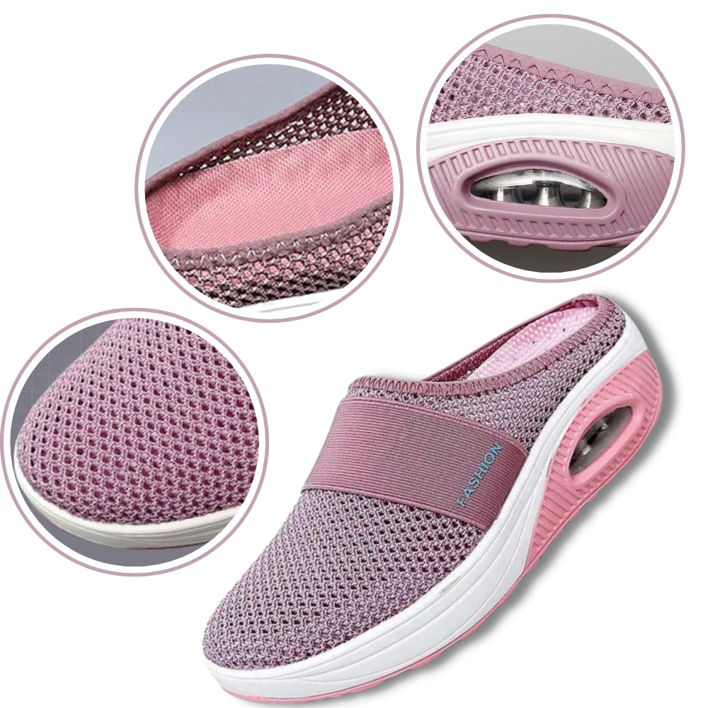 Zapatillas sin cordones con cámara de aire para diabéticos