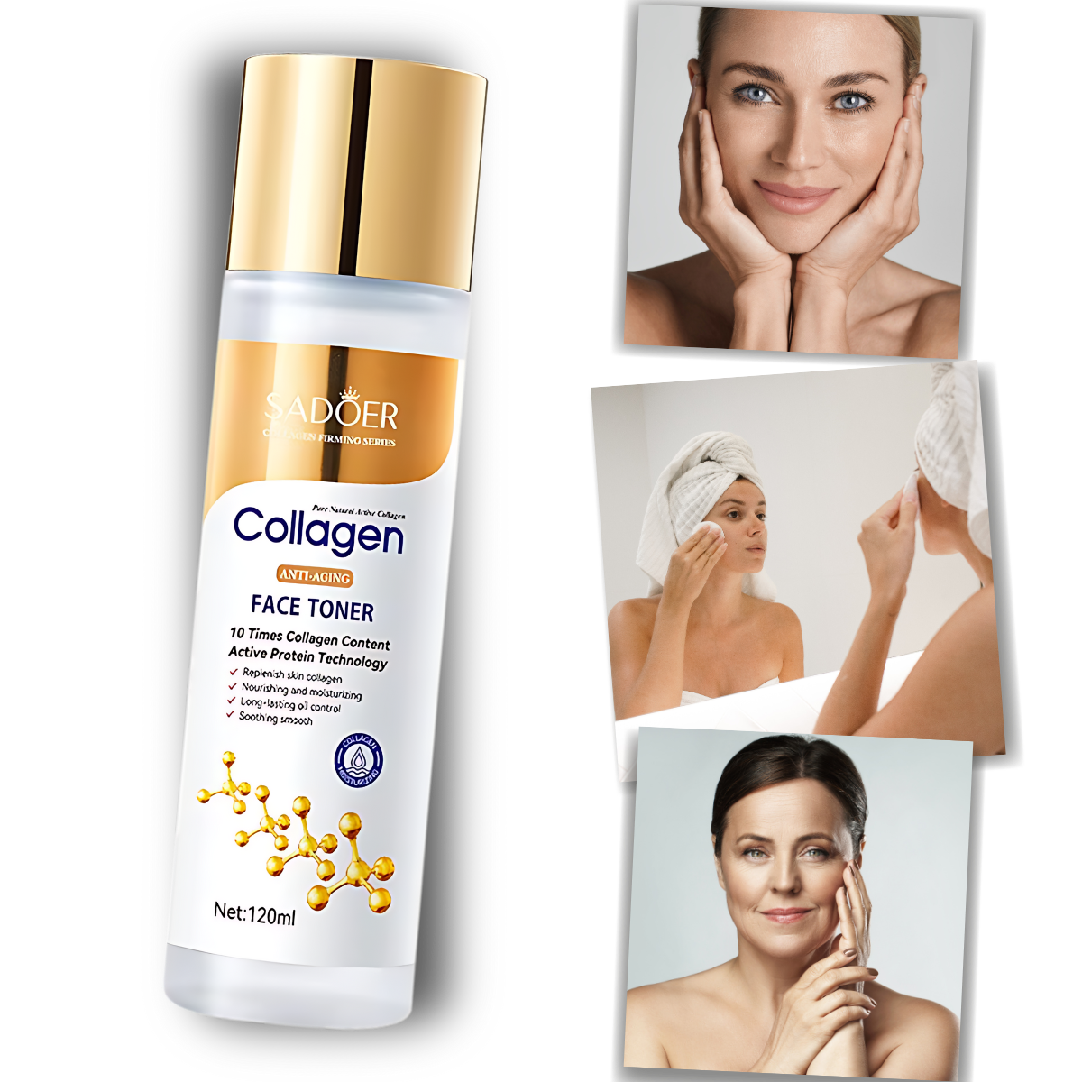 Tónico antiedad aclarante con colágeno
