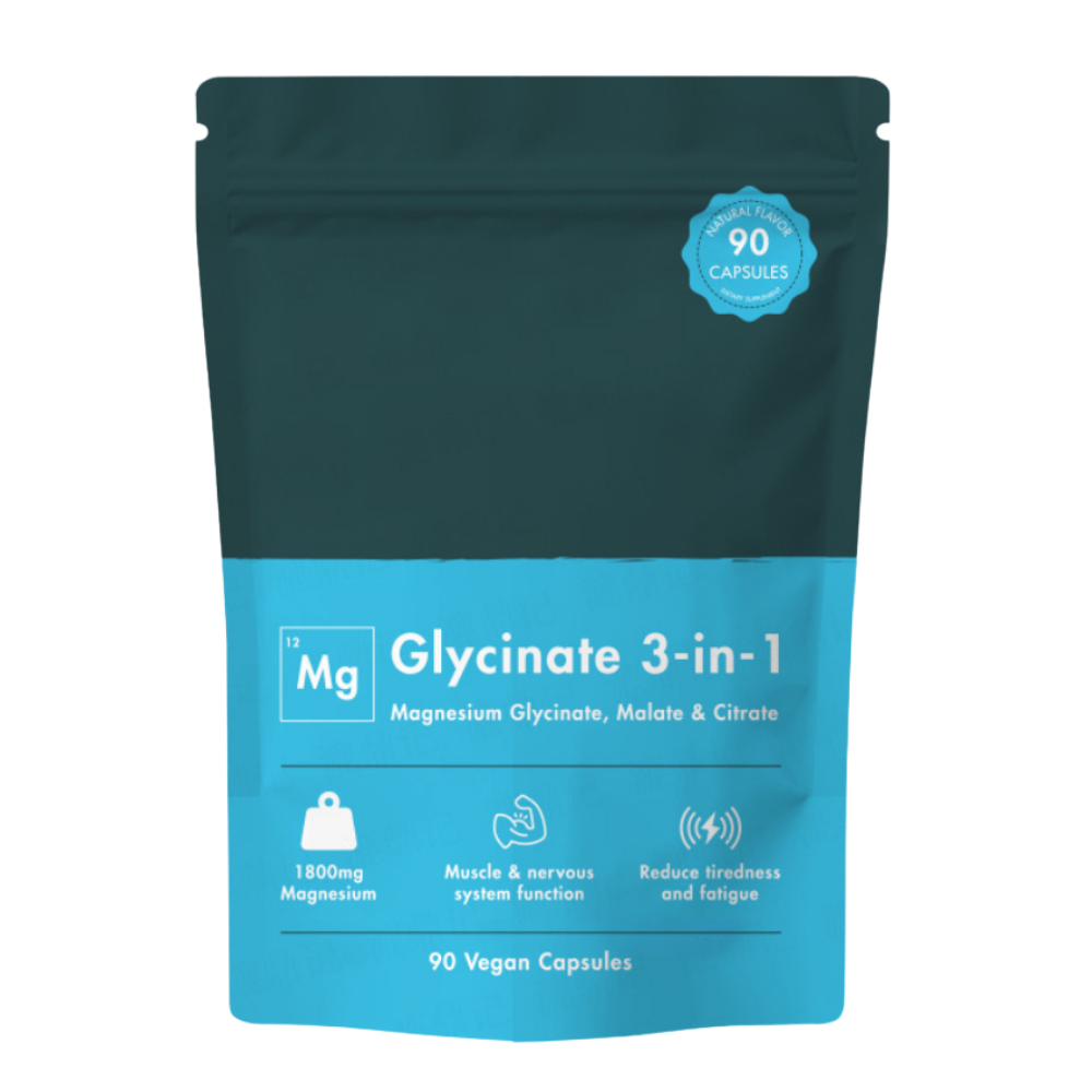 Suplemento vegano equilibrado de glicinato de magnesio
