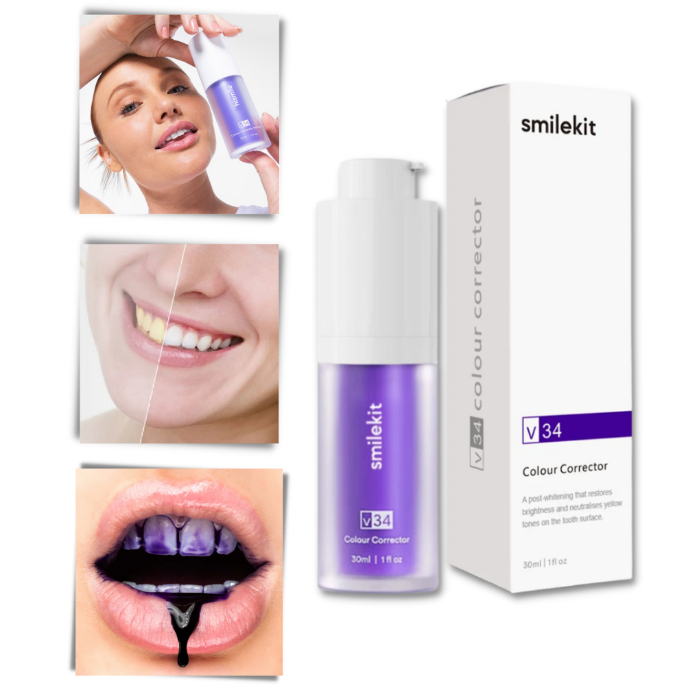 Blanqueador dental púrpura