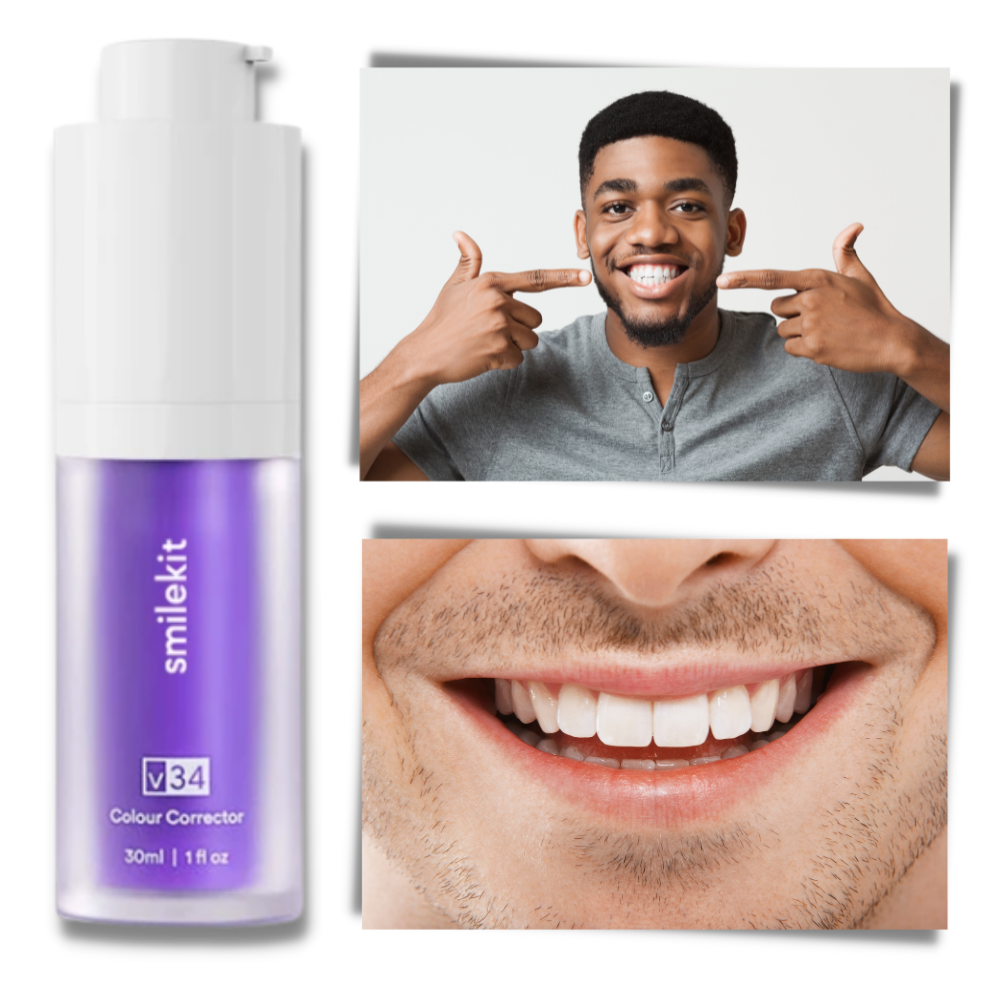 Blanqueador dental púrpura