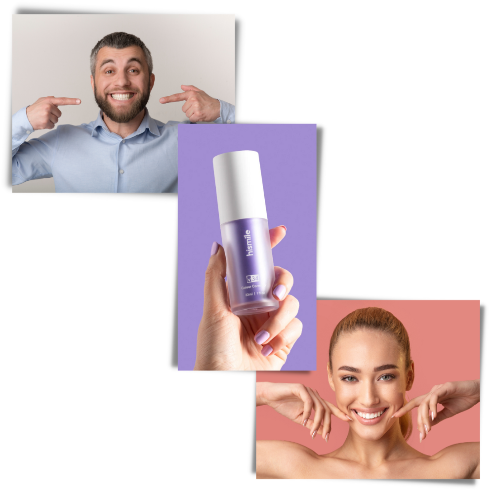 Blanqueador dental púrpura