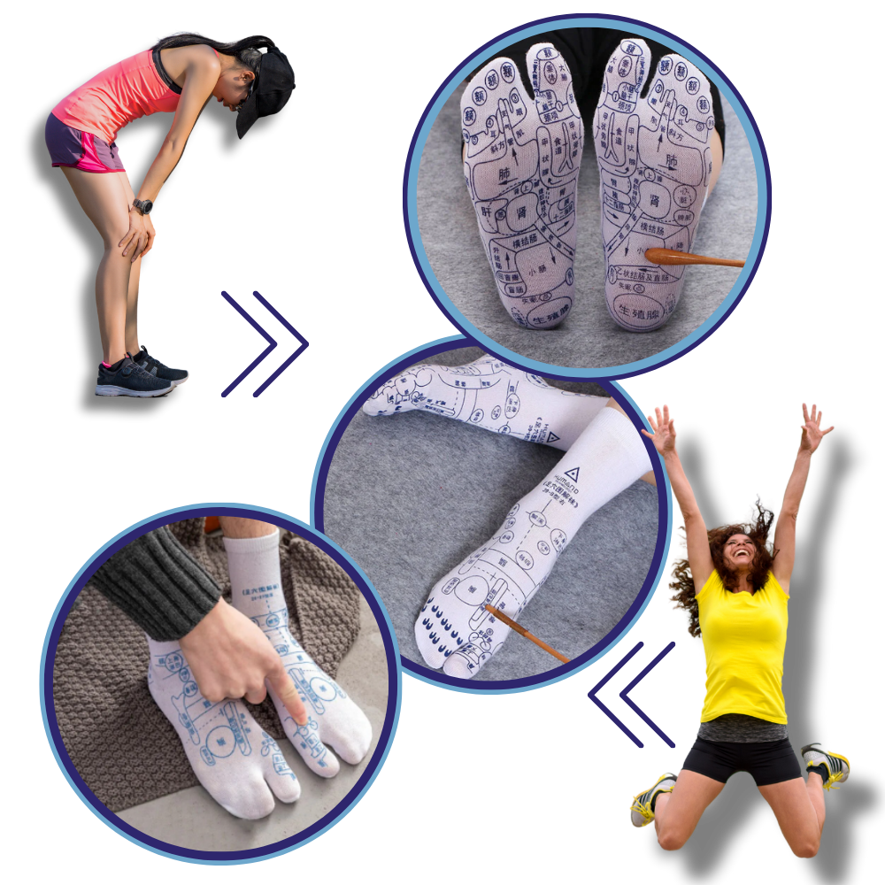 Calcetines de reflexología con tecnología de aumento de la circulación