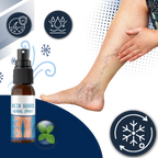 Spray hidratante refrescante para piernas
