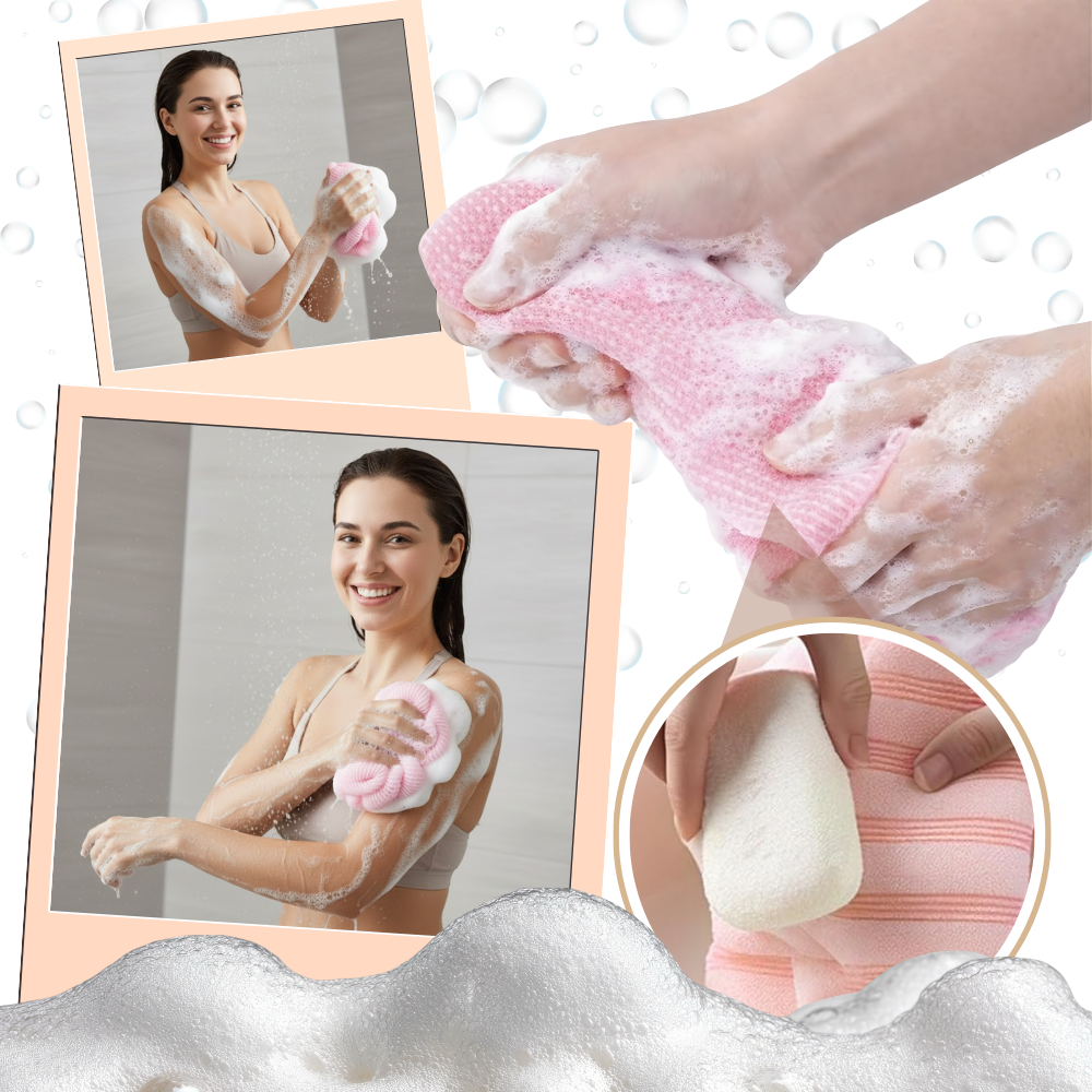 Toallita exfoliante de doble textura