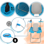 Reposapiés ergonómico con LED para pedicura