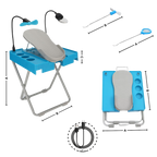 Reposapiés ergonómico con LED para pedicura